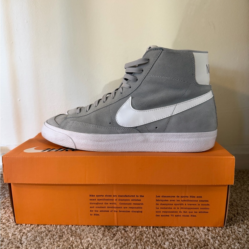 Nike Gray Blazer Mid ‘77 Suede Sneakers